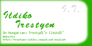 ildiko trestyen business card